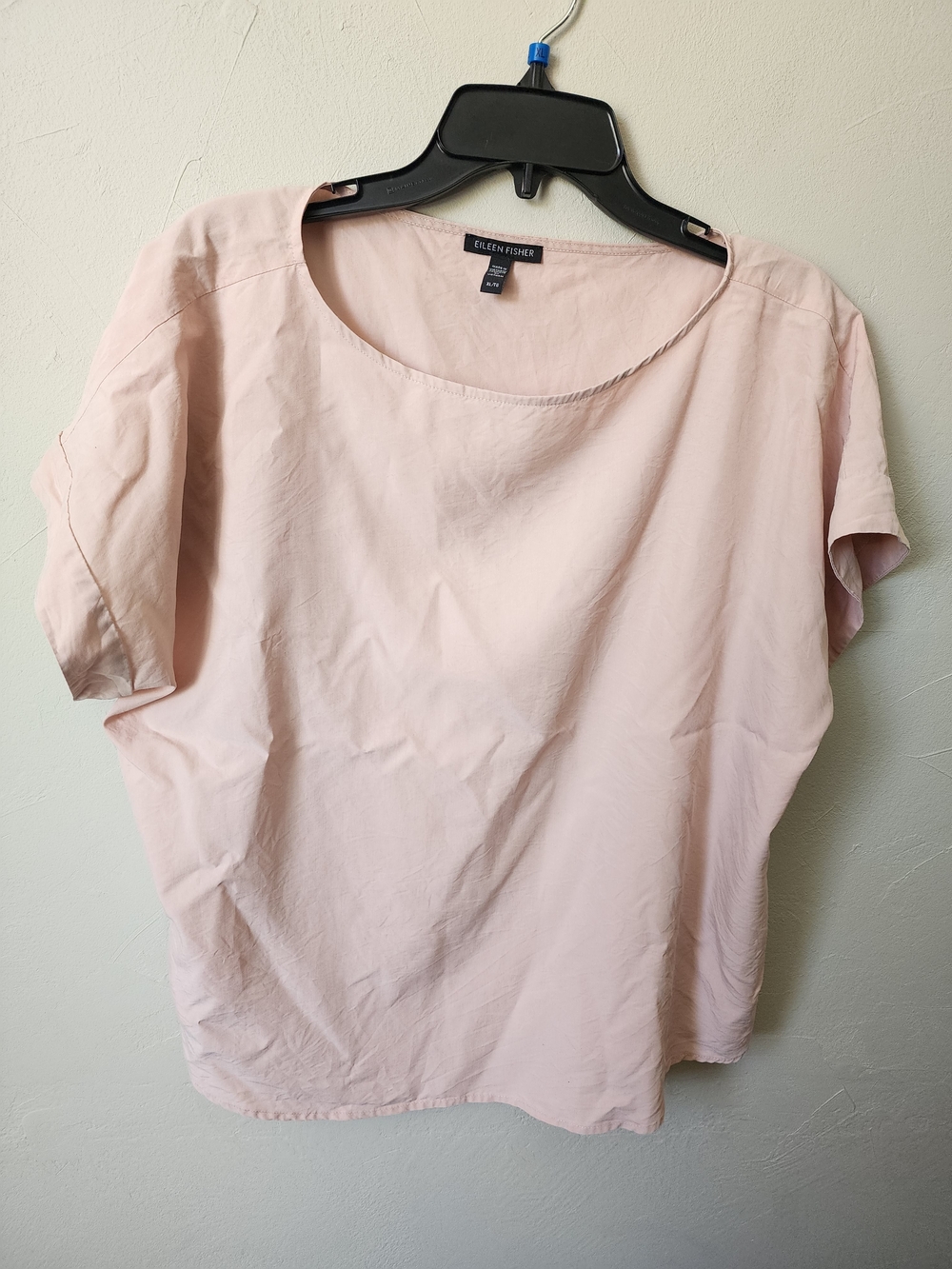 Eileen Fisher Pale Pink Short Sleeve Scoop Neck Tee